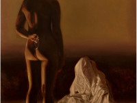 Domingo Donoso, Serie Velos, óleo sobre tela, 135 x 90 cm.
